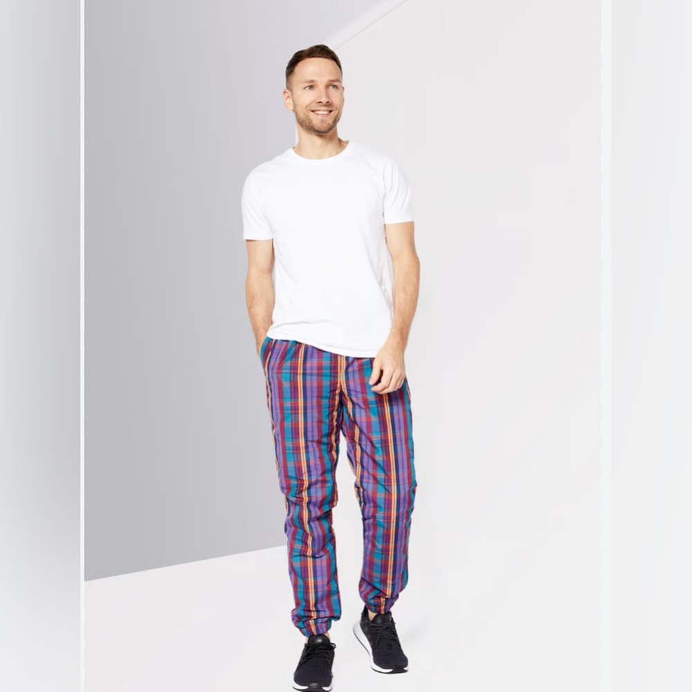Lacoste Unisex Multicolor‎ Plaid Joggers Size S